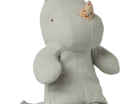 Maileg Safari Friends Rhino Small Pegion Blue Online now