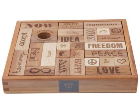 Wooden Blocks Peace&Love (29stk.) For Discount