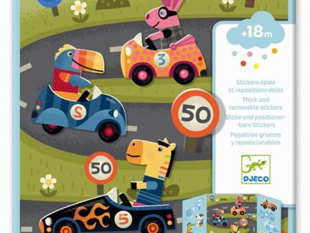 Djeco Stickers Reusable Cars For Discount