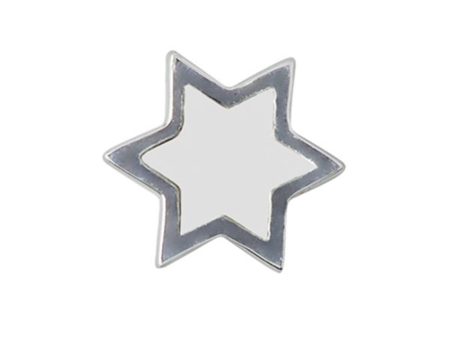 Design Letters Star Charm Sterling Silver White Hot on Sale