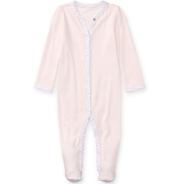 Polo Ralph Lauren Baby Girl One Piece Coverall Floral Delicate Pink Online now