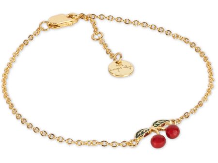 Konges Sløjd Cherry 24K Guld Belagt Cherry Armbånd Sale