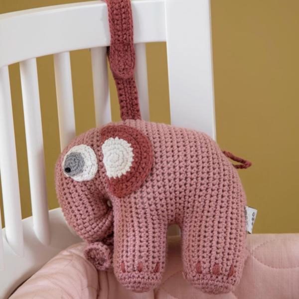 Sebra Music Mobile Knitted Elephant Blossom Pink For Cheap