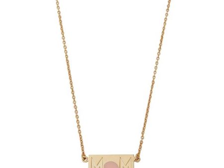 Design Letters MOM Necklace GOLD Plated Online now