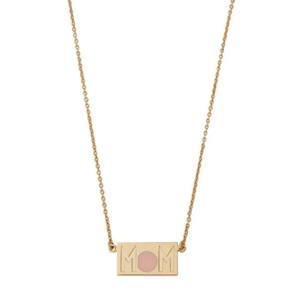 Design Letters MOM Necklace GOLD Plated Online now