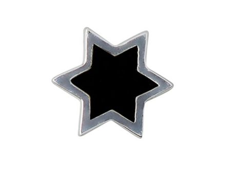 Design Letters Star Charm Sterling Silver Black Cheap