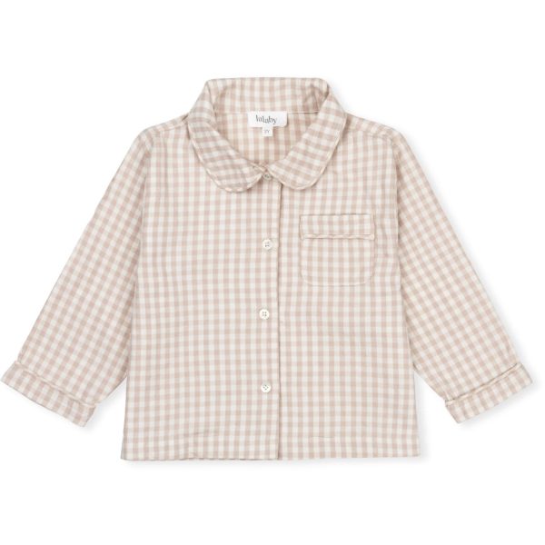 Lalaby Beige Gingham Classic Pyjamas Online Hot Sale