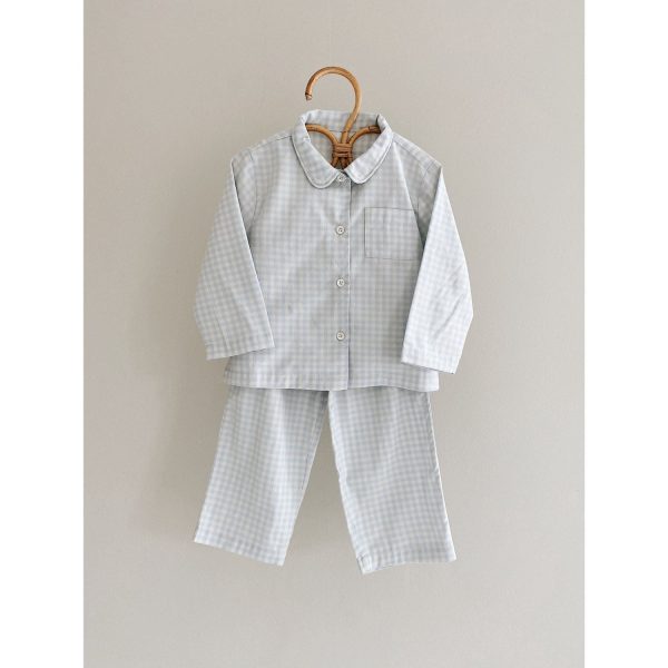 Lalaby Blue Gingham Classic Pyjamas Fashion