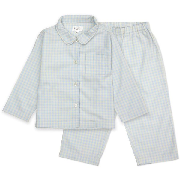 Lalaby Blue Gingham Classic Pyjamas Fashion